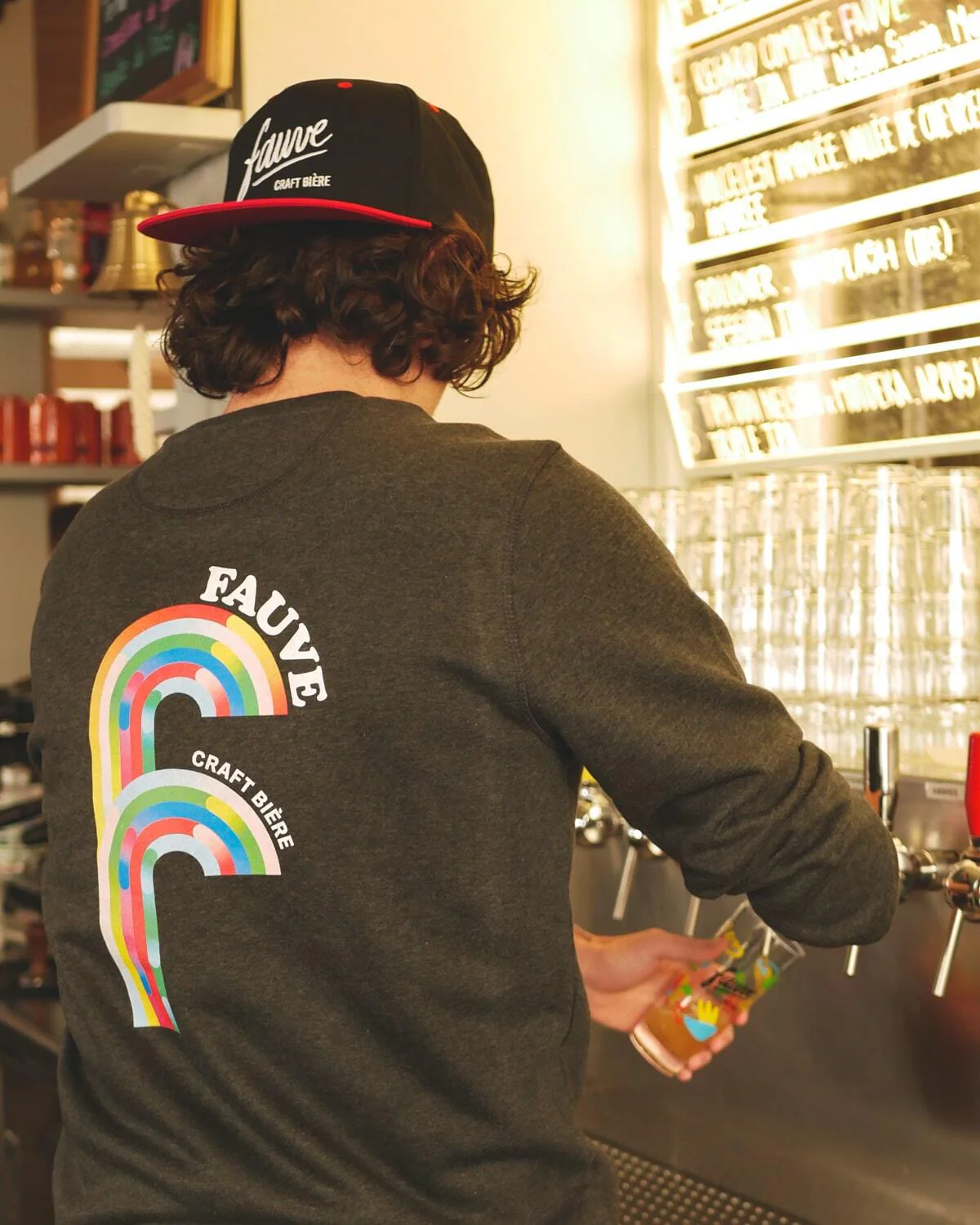 Sweat-shirt Fauve Gris Foncé - Image 3