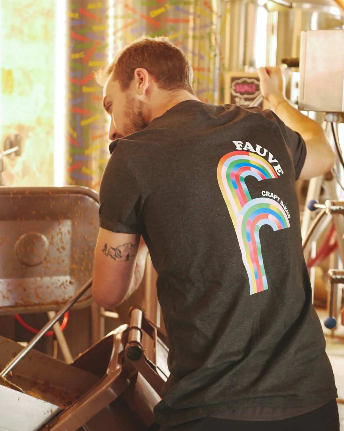 T-shirt Fauve Gris Foncé - Image 3